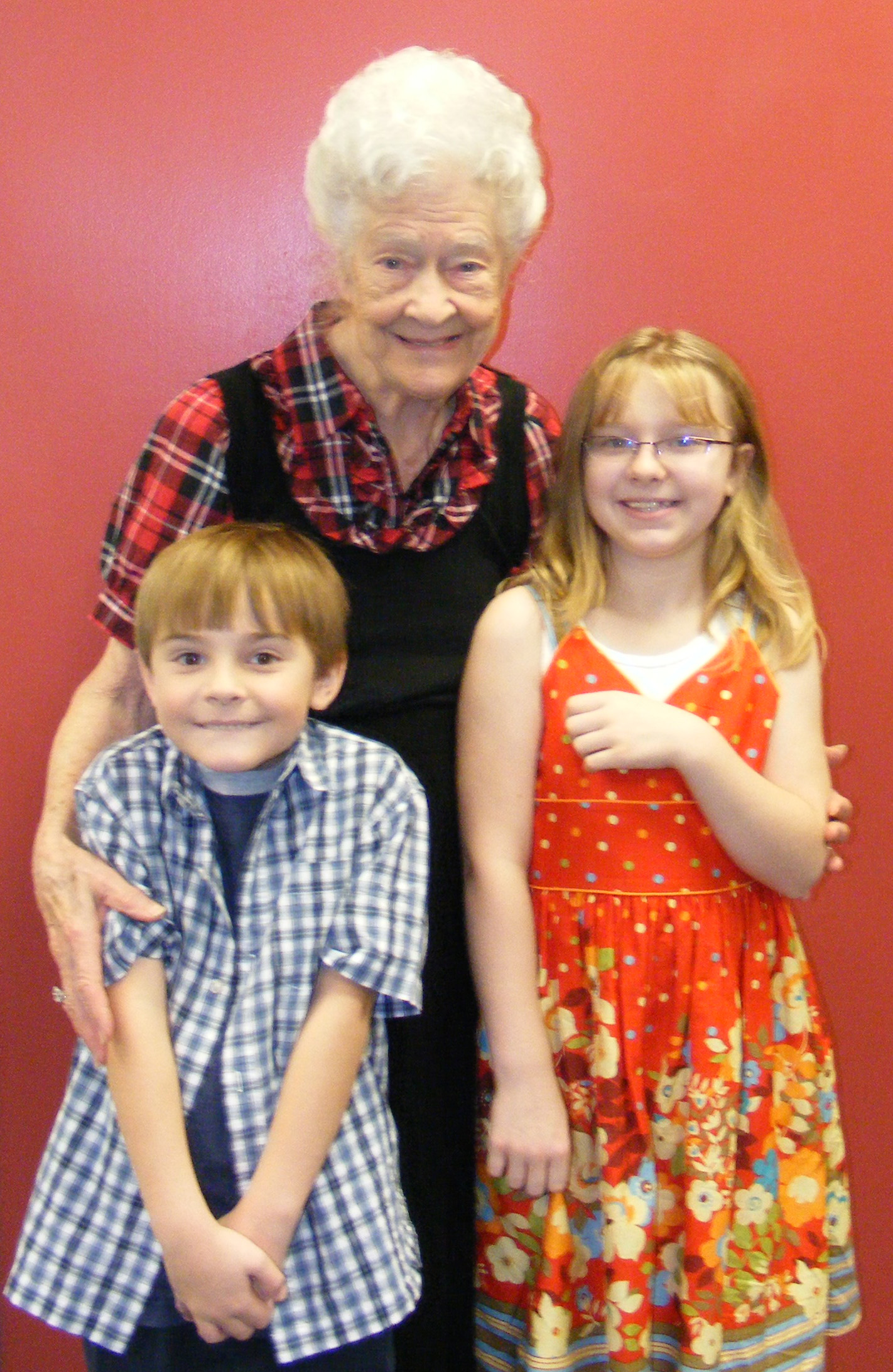 Sister Jerry Dodd with my Nicholas and Olivia, 2007